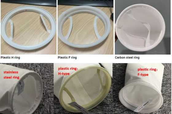 Ring Welded Liquid Filter Bag plástico PP/PE/malha de nylon 100 mícrons
