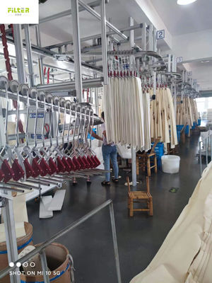 Saco de filtro industrial feito sob encomenda de 550GSM Nomex Aramid com fio dos SS