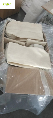 Saco de filtro redondo do disco 550GSM Nomex com rede de arame de aço inoxidável