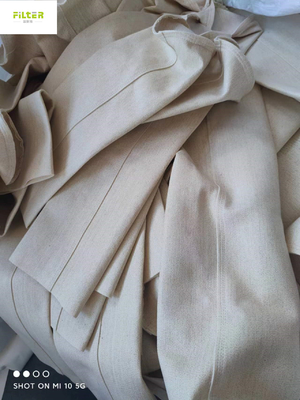 Peúgas do filtro de 500GSM~550GSM Nomex Aramid com colagem transparente alta do silicone