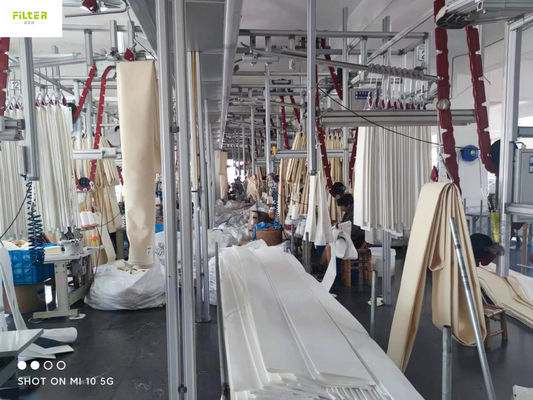 Peúgas do filtro de 500GSM~550GSM Nomex Aramid com colagem transparente alta do silicone