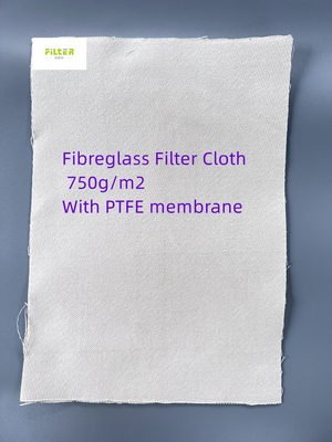 Tela 750GSM de alta temperatura do filtro da poeira da membrana da fibra de vidro PTFE