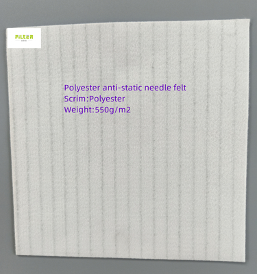O poliéster 550GSM agulha de pano de filtro de 0,3 mícrons sentiu