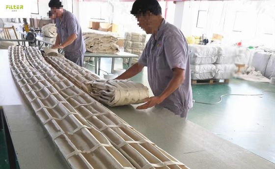 Saco de filtro de colector de poeira de bolso de poliéster Nomex meias de filtro plissadas