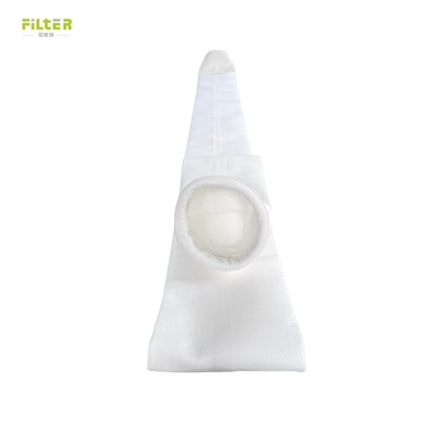 Repelente de óleo e água de feltro de agulha de poliéster com bolsa de filtro de anel de aço