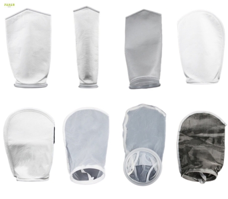 Sacos de filtro de líquidos de qualidade industrial de poliéster de nylon e polipropileno de alta temperatura