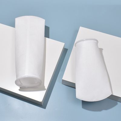 Sacos de filtro de líquidos de monofilamentos de poliéster com anel de aço e fundo de fio de costura