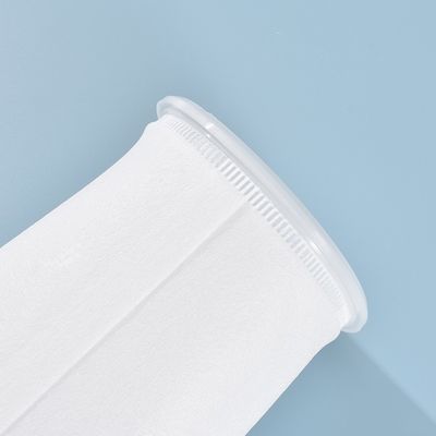 Sacos de filtro de líquidos de monofilamentos de poliéster com anel de aço e fundo de fio de costura