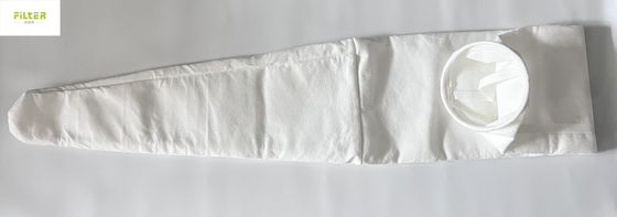 Saco de filtro de poliéster para coleta de poeira em ambientes úmidos e ácidos em cimento e indústrias de mineração com Snapband SS superior