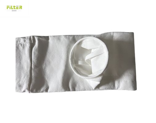 Saco de filtro de poliéster para coleta de poeira em ambientes úmidos e ácidos em cimento e indústrias de mineração com Snapband SS superior