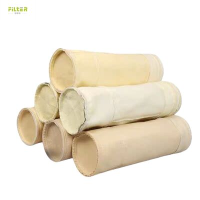Sacos de filtro para coletores de poeira industrial com fibra Meta Nomex 100% com excelentes propriedades de resistência à abrasão e química