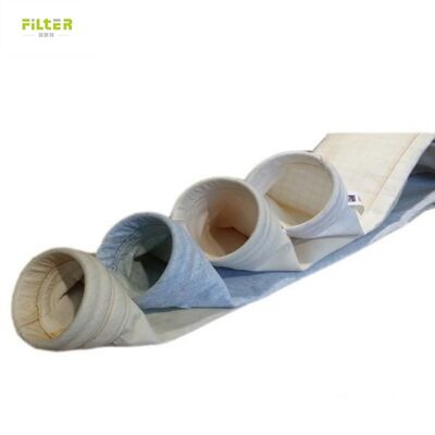 Saco de filtro de Nomex de poliéster para filtragem de poeira industrial, com permeabilidade ao ar superior e resistência a altas temperaturas