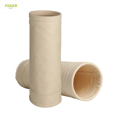 Saco filtro industrial Nomex PTFE com permeabilidade ao ar superior e resistência à abrasão, ácido e álcalis para filtração de poeira