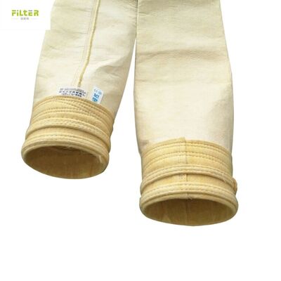 Sacos de filtro de casa de sacos resistentes a altas temperaturas fabricados com fibra de vidro 100% para coletores de poeira de plantas de asfalto