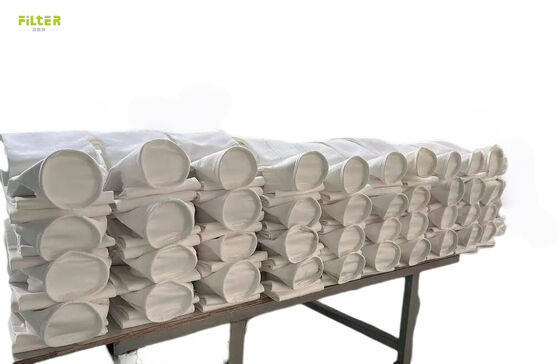 Sacos de filtro de feltro industrial Poliéster Nomex PTFE PPS P84 Fibra de vidro para coleta de poeira em cimento, mina de carvão, usina siderúrgica e indústrias relacionadas