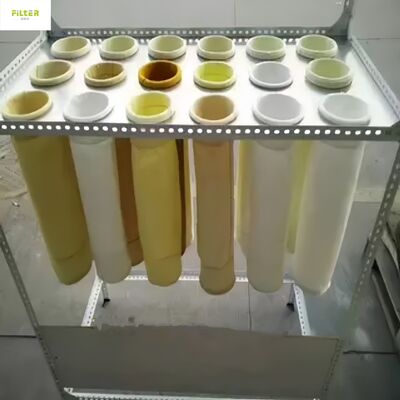 Sacos de filtro para coletor de poeira feitos de poliéster Nomex PTFE PPS P84 Fibra de vidro para coleta de poeira em cimento, mina de carvão e usina siderúrgica