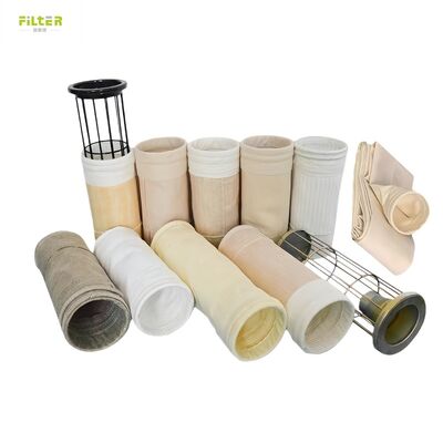 Bolsas de filtro de poliéster P84 PTFE resistentes ao calor para usinas de asfalto