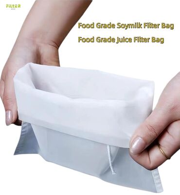 Saco de filtro de celulose com corda de tração à prova de vazamento para extração de sumo e produção de leite de soja