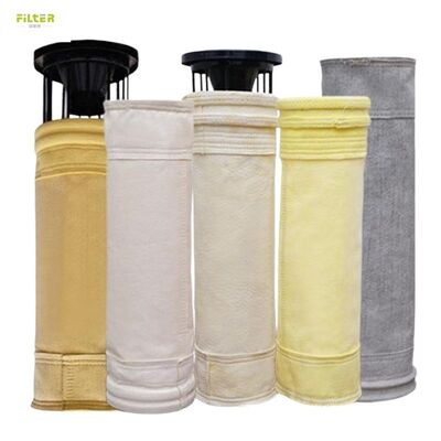 Saco de filtro de poliéster industrial com feltro perfurado por agulha e fundo reforçado para desempenho em sistemas de coleta de poeira