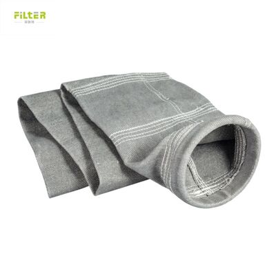 Saco de filtro de poliéster industrial com feltro perfurado por agulha e fundo reforçado para desempenho em sistemas de coleta de poeira
