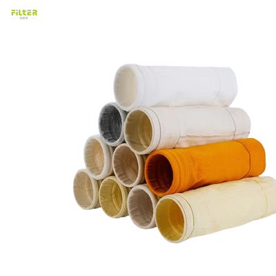 Saco de filtro industrial de aramida com feltro perfurado por agulha e fundo reforçado para melhorar a eficiência da coleta de poeira