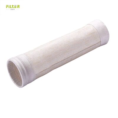 Saco de filtro industrial de aramida com feltro perfurado por agulha e fundo reforçado para melhorar a eficiência da coleta de poeira