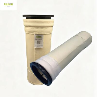 Sacos de filtro PPS fabricados com alta intensidade e excelente tratamento de acabamento para instalações de cimento e caldeiras a carvão