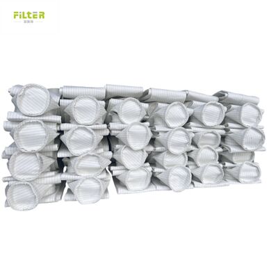 Sacos de filtragem para sacos industriais com feltro de poliéster perfurado com agulha e fundo reforçado para melhor desempenho de filtragem de poeira