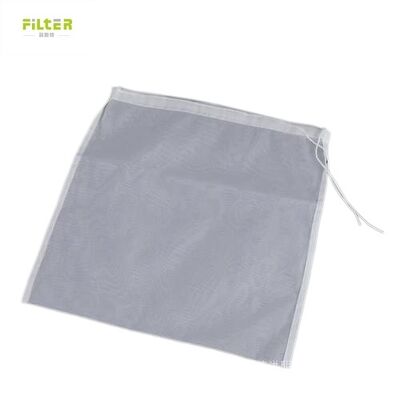 Saco de filtro de líquido Malha de nylon durável Material de qualidade alimentar Design reutilizável Malha fina de tensão Opções de múltiplos mícrons Fechamento de corda de tração
