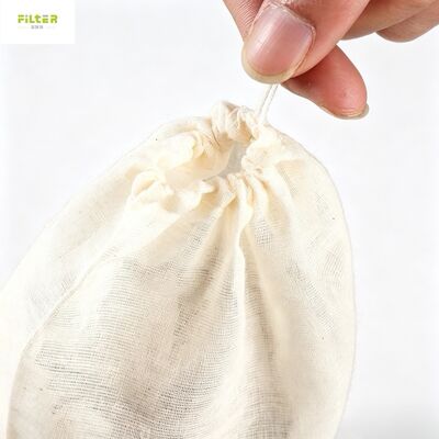 Saco de filtro de líquido Malha de nylon durável Material de qualidade alimentar Design reutilizável Malha fina de tensão Opções de múltiplos mícrons Fechamento de corda de tração