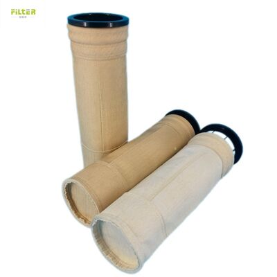 P84 PPS Saco de filtro industrial de alta temperatura de poliéster PTFE de fibra de vidro para remoção de poeira de gases de combustão