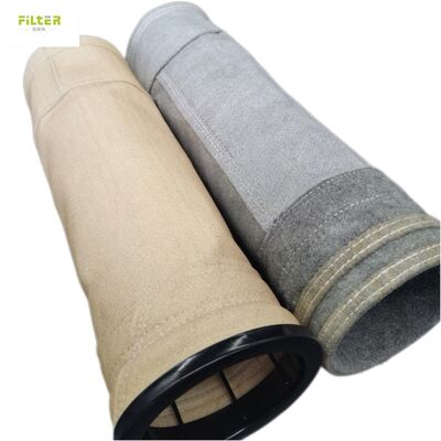 Saco de filtro de fibra de vidro aramida PPS PTFE de alta temperatura anticorrosivo para filtro de manga industrial