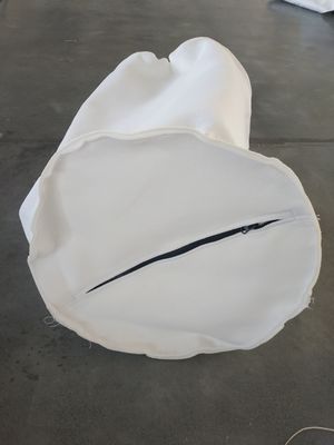 Saco de filtro líquido personalizado do poliéster branco do zíper para o tratamento da água