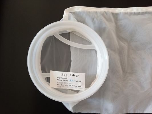 Mesh Liquid Filter Bag de nylon redondo 300 mícrons com anel plástico