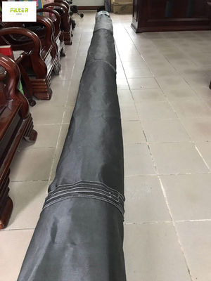 Sacos de filtro de alta temperatura 850gsm da fibra de vidro para a planta do cimento