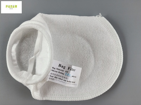 Saco de filtro líquido de 100 PP do mícron com anel SS304 de aço